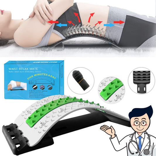 Back Cracker Lower Back Device With Magnet, Lumbar Support Spine Board For Herniated Disc, Sciatica, Scoliosis