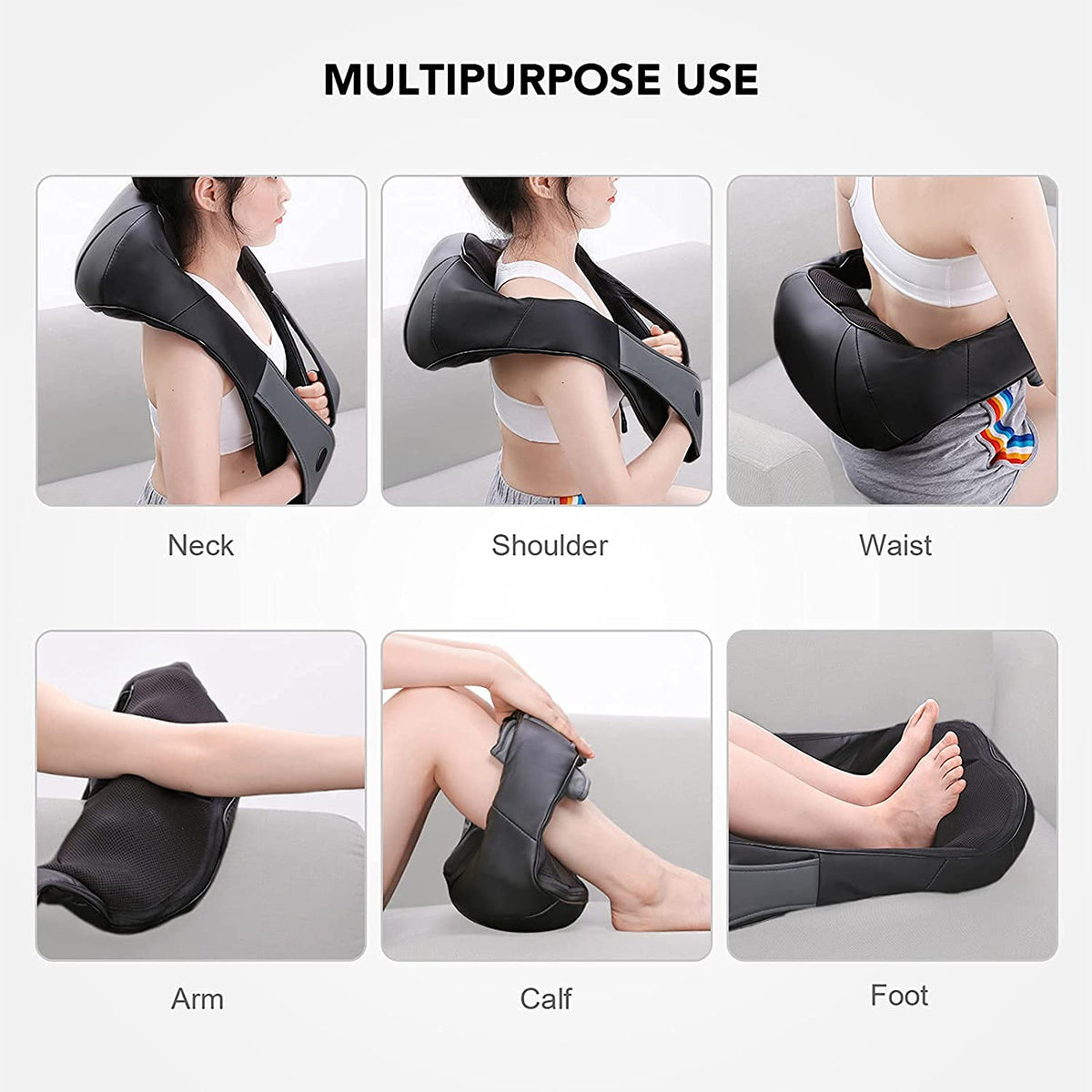 Neck And Shoulder Massage Shiatsu Back Massager With Optional Heat And 3 Intensity Adjustable